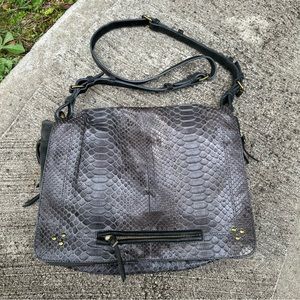 Jerome Dreyfuss Gray Python Albert Messenger Bag